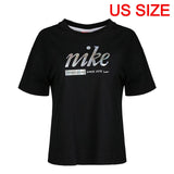 Original New Arrival  NIKE 	AS W NSW TOP CROP METALLIC Women's T-shirts short sleeve Sportswear