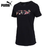 Original New Arrival  PUMA FLOWER Logo Tee Women's T-shirts short sleeve Sportswear