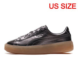 Original New Arrival  PUMA BASKET PLATFORM LUXE Women's Skateboarding Shoes Sneakers