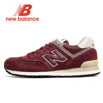 Black New Balance Men Retro Running Shoes NB 574 zapatos de mujer Sneakers Man Grey Red light comfortable Breathable Sports Shoe