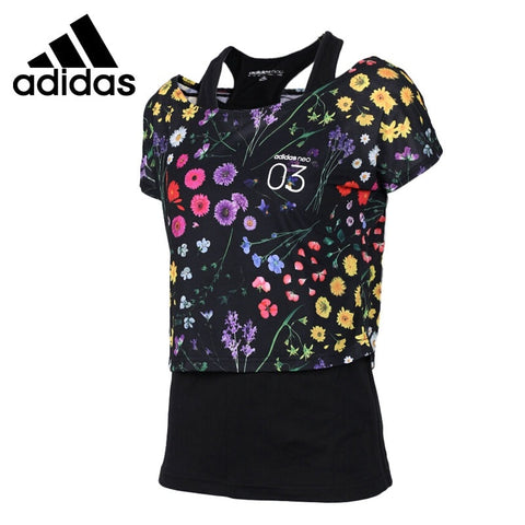 Original New Arrival  Adidas NEO Label Fav Layer Tee Women's  T-shirts short sleeve Sportswear