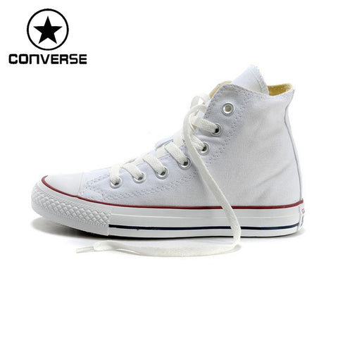 Original New Arrival  Converse Classic Canvas Skateboarding Shoes Unisex High top Sneaksers