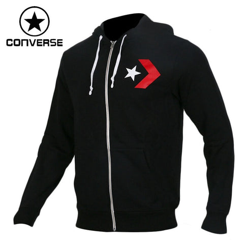 Original New Arrival  Converse Star Chevron Graphic Full-Zip Hoodie Slim Fit Men's Jacket Hooded Sportswear